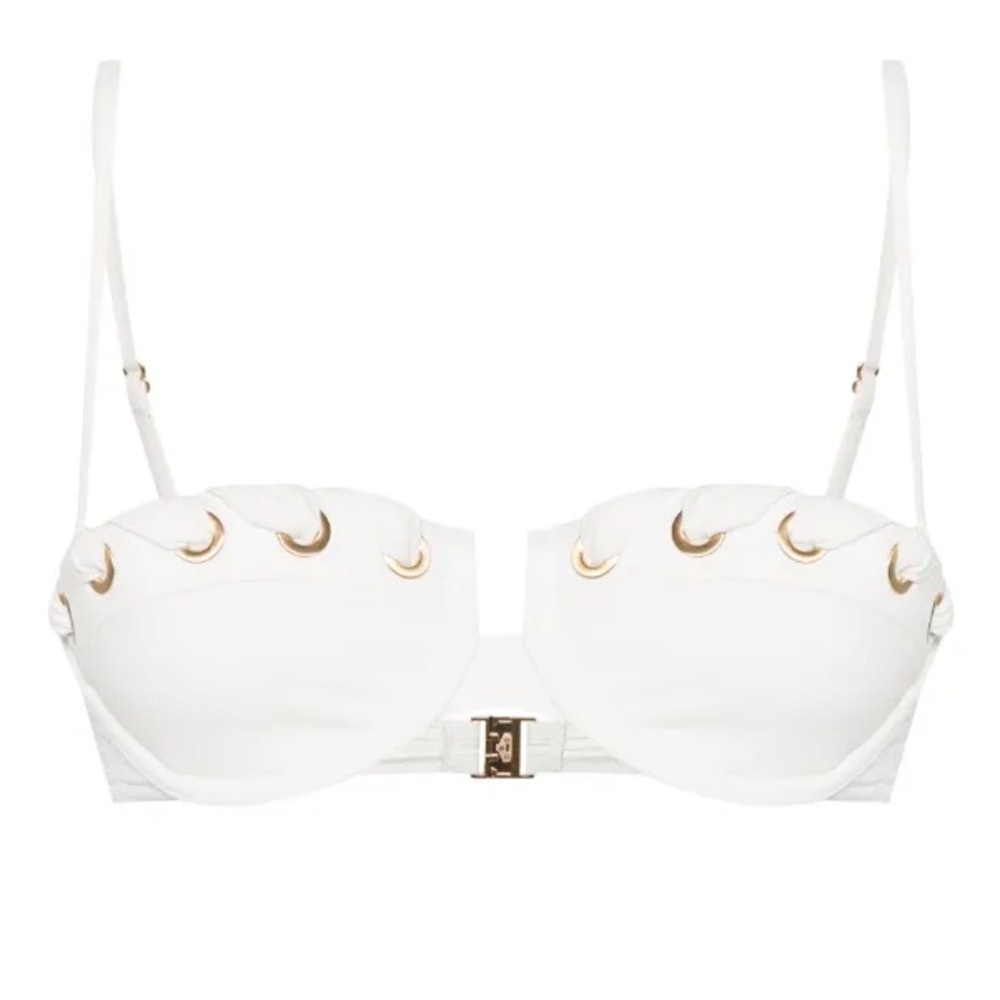 Zimmermann Halliday whipstitch trim bikini top
